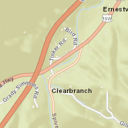 Ernestville Tennessee Street Map