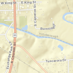 101-199 South Churton Street, Hillsborough Street Map