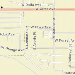W Clare Ave Porterville California  Street Map