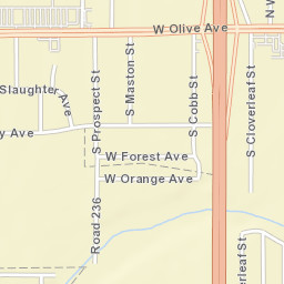 1347-1359 N Walch St Porterville CA Street Map