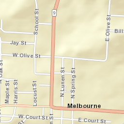 Melbourne Arkansas Street Map