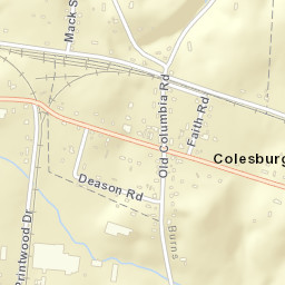 Colesburg Tennessee Street Map