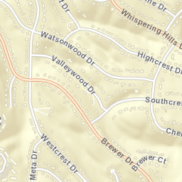 Whispering Hills Tennessee Street Map