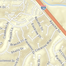 Antioch Park Tennessee Street Map