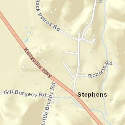 235-361 Back Petros Rd, Oliver Springs Street Map