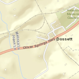 Dossett Tennessee Street Map