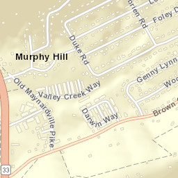 Murphy Hills Tennessee Street Map