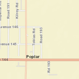 Poplar California Street Map