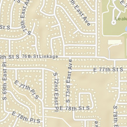 7163 South 77th East Avenue Tulsa OK Street Map