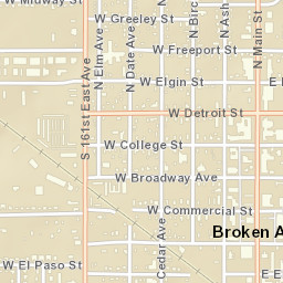 401 W Commercial St Broken Arrow Street Map