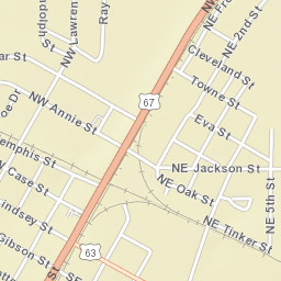 Hoxie Arkansas Street Map