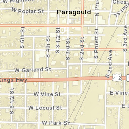 201-251 South Pruett Street, Paragould, AR Street Map