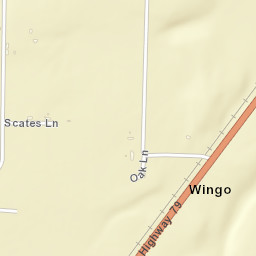 Wingo Tennessee Street Map