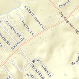 Dry Gap Tennessee Street Map