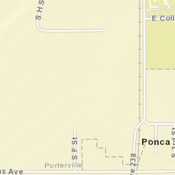 1301-1399 S F St Porterville CA Street Map