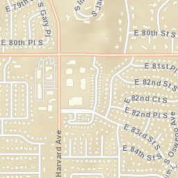 8001 South Harvard Avenue Tulsa OK Street Map