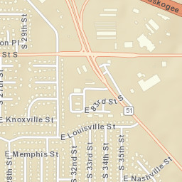 8159-8835 State Highway 51, Broken Arrow Street Map