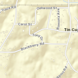 Tin Cup Tennessee Street Map