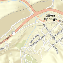 209 Roane St Oliver Springs TN Street Map