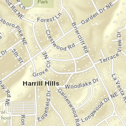 Harrill Hills Tennessee Street Map