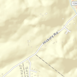 Hickory Tennessee Street Map