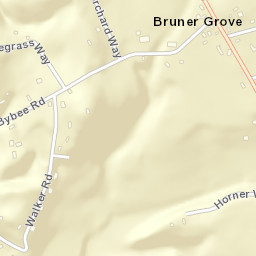 Bybee Tennessee Street Map