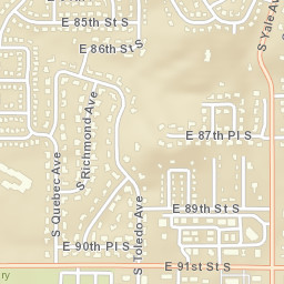 8901-8905 South Quebec Avenue Tulsa OK Street Map