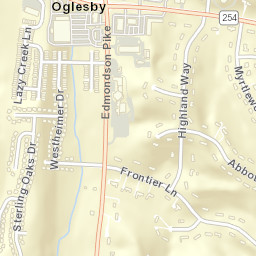 Oglesby Tennessee Street Map