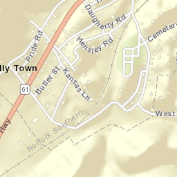 Kelley Town Tennessee Street Map