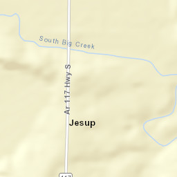 Jesup Arkansas Street Map