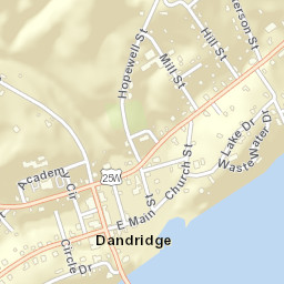 Dandridge Tennessee Street Map