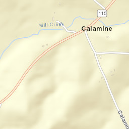Calamine Arkansas Street Map