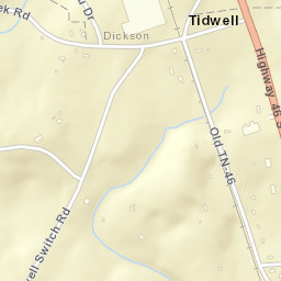 Tidwell Tennessee Street Map