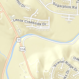 Wrencoe Tennessee Street Map
