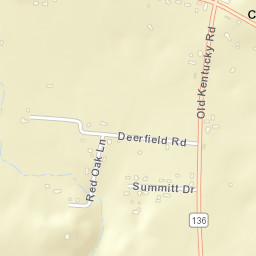 Bakers Crossroads Tennessee Street Map