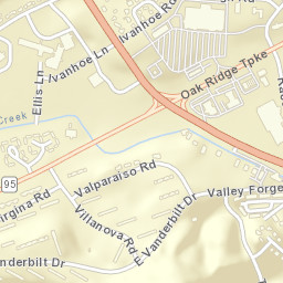 Oak Ridge Tennessee Street Map