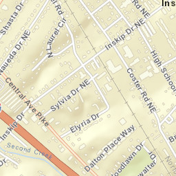 Inskip Tennessee Street Map