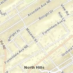 North Hills Tennessee Street Map