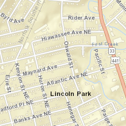 Lincoln Park Tennessee Street Map