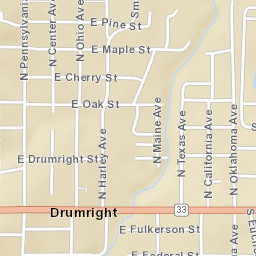 108 South Pennsylvania Avenue Drumright Street Map