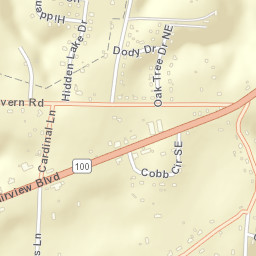 Oak Tree Tennessee Street Map