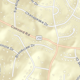 Saratoga Tennessee Street Map