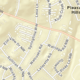 Pleasant Hills Tennessee Street Map
