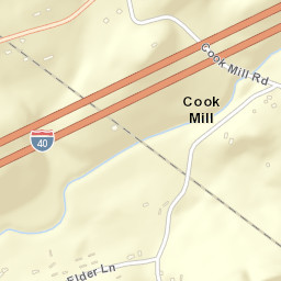 Cook Mill Tennessee Street Map