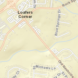 Loafers Corner Tennessee Street Map