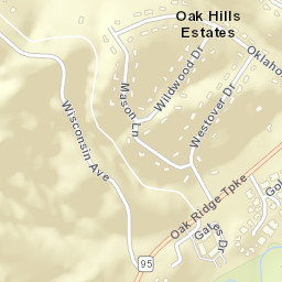 Oak Hills Estates Tennessee Street Map