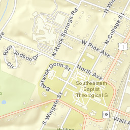102-122 North White Street, Wake Forest Street Map