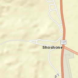 Shoshone California Street Map