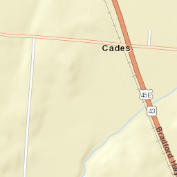 Cades Tennessee Street Map