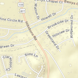 Hillsboro Acres Tennessee Street Map